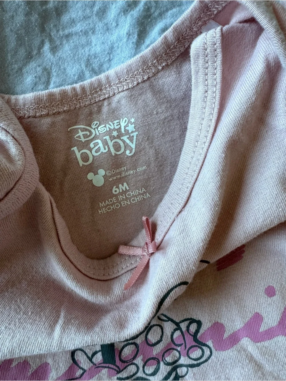 Disney Pink Minnie Mouse One-Piece Bodysuit